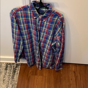 Long sleeve button up polo shirt